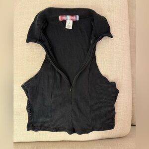 Urban Outfitters Zip Up Collared Tank